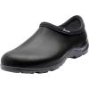 imageSloggers Original Waterproof Work Shoe for Men  Outdoor SlipOn Rain and Durable Garden Footwear Made in The USA with Premium Comfort Support Insole Leather Print Brown  Size 9Leather Print Black