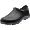 imageSloggers Original Waterproof Work Shoe for Men  Outdoor SlipOn Rain and Durable Garden Footwear Made in The USA with Premium Comfort Support Insole Leather Print Brown  Size 9Leather Print Black