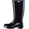 imageSloggers Stride Womens 14quot Fashion Rain Boot with Comfort InsolesBlack White Polka Dot