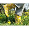 imageSloggers Waterproof Garden Rain Boots for Women  Cute MidCalf Mud ampamp Muck Boots with Premium Comfort Support InsoleChickens Daffodil Yellow