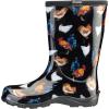 imageSloggers Waterproof Garden Rain Boots for Women  Cute MidCalf Mud ampamp Muck Boots with Premium Comfort Support InsoleClassic Chicken Print Black