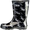 imageSloggers Waterproof Garden Rain Boots for Women  Cute MidCalf Mud ampamp Muck Boots with Premium Comfort Support InsoleFlying Horses Print Black