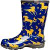 imageSloggers Waterproof Garden Rain Boots for Women  Cute MidCalf Mud ampamp Muck Boots with Premium Comfort Support InsoleHorse Stars Blue