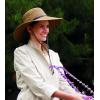 imageSloggers Womens Wide Brim Braided Sun Hat with Wind Lanyard  UPF 50 Maximum Sun ProtectionDark Brown