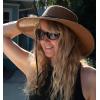 imageSloggers Womens Wide Brim Braided Sun Hat with Wind Lanyard  UPF 50 Maximum Sun ProtectionDark Brown