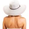 imageSloggers Womens Wide Brim Braided Sun Hat with Wind Lanyard  UPF 50 Maximum Sun ProtectionDuo Grey