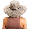 imageSloggers Womens Wide Brim Braided Sun Hat with Wind Lanyard  UPF 50 Maximum Sun ProtectionEarth Brown