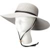 imageSloggers Womens Wide Brim Braided Sun Hat with Wind Lanyard  UPF 50 Maximum Sun ProtectionGray