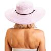 imageSloggers Womens Wide Brim Braided Sun Hat with Wind Lanyard  UPF 50 Maximum Sun ProtectionLavender