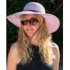 imageSloggers Womens Wide Brim Braided Sun Hat with Wind Lanyard  UPF 50 Maximum Sun ProtectionLavender
