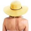 imageSloggers Womens Wide Brim Braided Sun Hat with Wind Lanyard  UPF 50 Maximum Sun ProtectionLight Brown