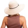 imageSloggers Womens Wide Brim Braided Sun Hat with Wind Lanyard  UPF 50 Maximum Sun ProtectionStone