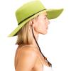 imageSloggers Womens Wide Brim Braided Sun Hat with Wind Lanyard  UPF 50 Maximum Sun ProtectionTea Green