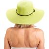 imageSloggers Womens Wide Brim Braided Sun Hat with Wind Lanyard  UPF 50 Maximum Sun ProtectionTea Green