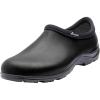 imageSloggers Original Waterproof Work Shoe for Men  Outdoor SlipOn Rain and Durable Garden Footwear Made in The USA with Premium Comfort Support Insole Leather Print Brown  Size 9Leather Print Black
