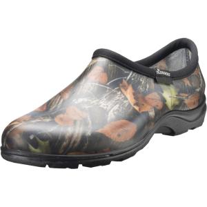 imageSloggers Original Waterproof Work Shoe for Men  Outdoor SlipOn Rain and Durable Garden Footwear Made in The USA with Premium Comfort Support Insole Leather Print Brown  Size 9Camo Print