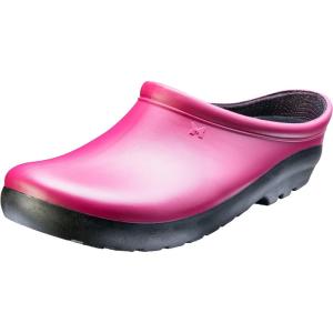 imageSloggers Waterproof Garden Clogs for Women  Traditional Garden Clogs with Premium Comfort Support Insole Deep Lake Blue Size 6Sangria Red