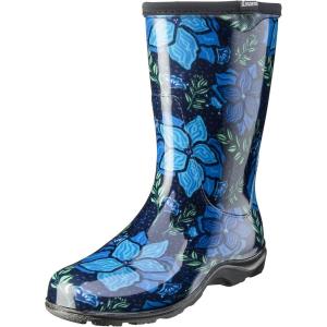 imageSloggers Waterproof Garden Rain Boots for Women  Cute MidCalf Mud ampamp Muck Boots with Premium Comfort Support InsoleSpring Surprise