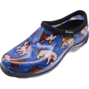 imageSloggers Original Waterproof Rain and Garden Shoe for Women Outdoor SlipOn Garden Clog  Made in The USA with Premium Comfort Insole and Arch SupportGoats Sky Blue