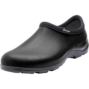 image:imageSloggers Original Waterproof Work Shoe for Men  Outdoor SlipOn Rain and Durable Garden Footwear Made in the USA with Premium Comfort Support InsoleLeather Print Black